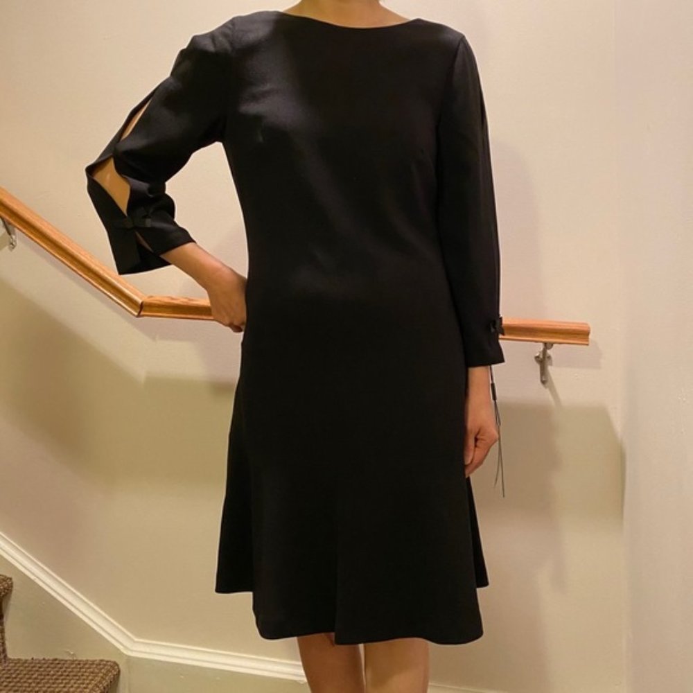 Karl Lagerfeld Black Long Sleeve Dress with bows